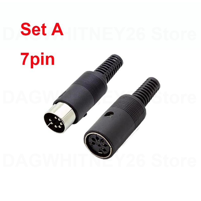 Adaptateur Audio DIN 3/4/5/6/7/8 broches, prise mâle femelle avec poignée en plastique, prise femelle, connecteur de châssis monté sur panneau U26: Ivoire / Sous 5 Pcs