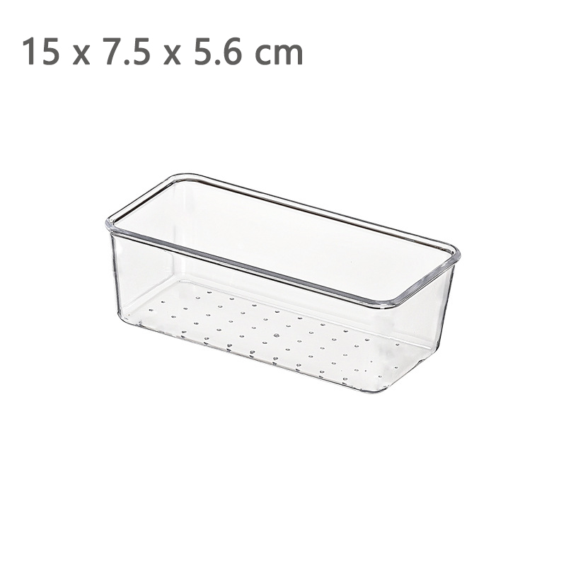 Clear Drawer Organizer Transparent Drawer Divider Storage Box Bins Case for Utensil Cosmetic Groceries Kitchen Tableware: light yellow