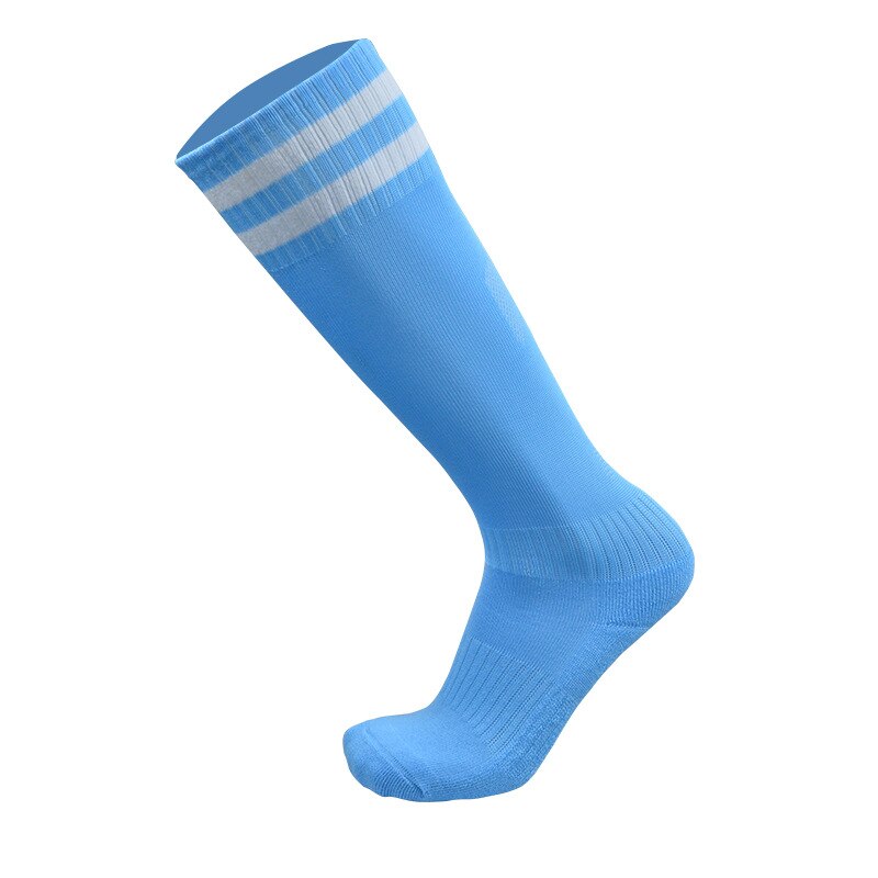 Barreled football socks towel bottom Striped knee stockings Child Men Kids Boys Soccer sock Absorbent sox non-slip movement