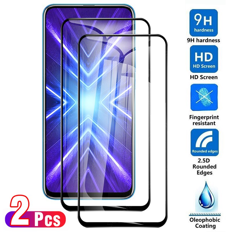 2pcs Full Protective tempered glass For Honor 9X 9 X Pro screen protector honor9 lite 9xpro 9xlite tampered tempred temper glasd