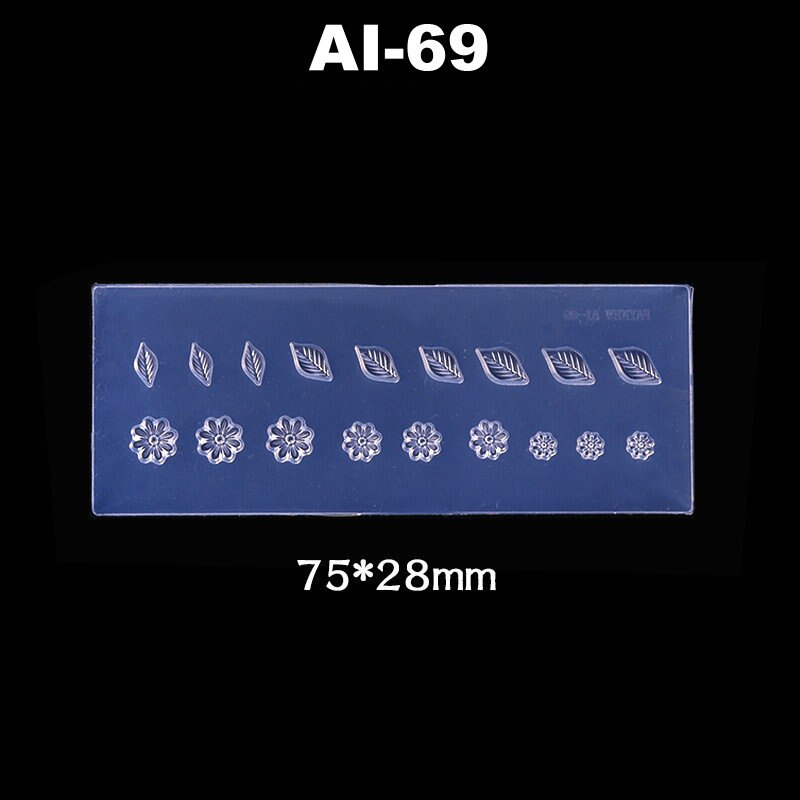 3D Carving Silicone Mold Nail Stamping Camellia/Shell/Bow Tie/Star Pattern DIY UV Gel Acrylic Crystal Nails Template 3 Style: AI-69