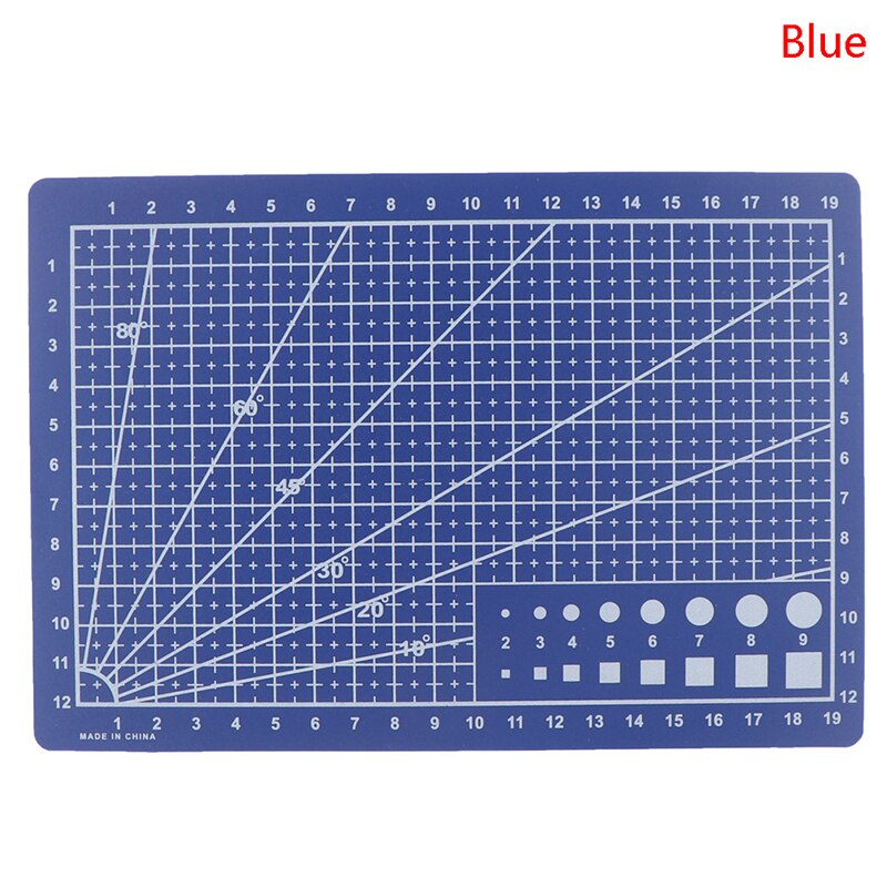 A4/A5 Grid Lines Self Healing Cutting Mat Craft Card Fabric Leather Paper Board DIY Tools Woodworking Mats Handmade Mats: 21x15cm Blue