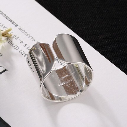 Eenvoudige Stijl Echte Zilveren Kleur Grote Gladde... – Vicedeal