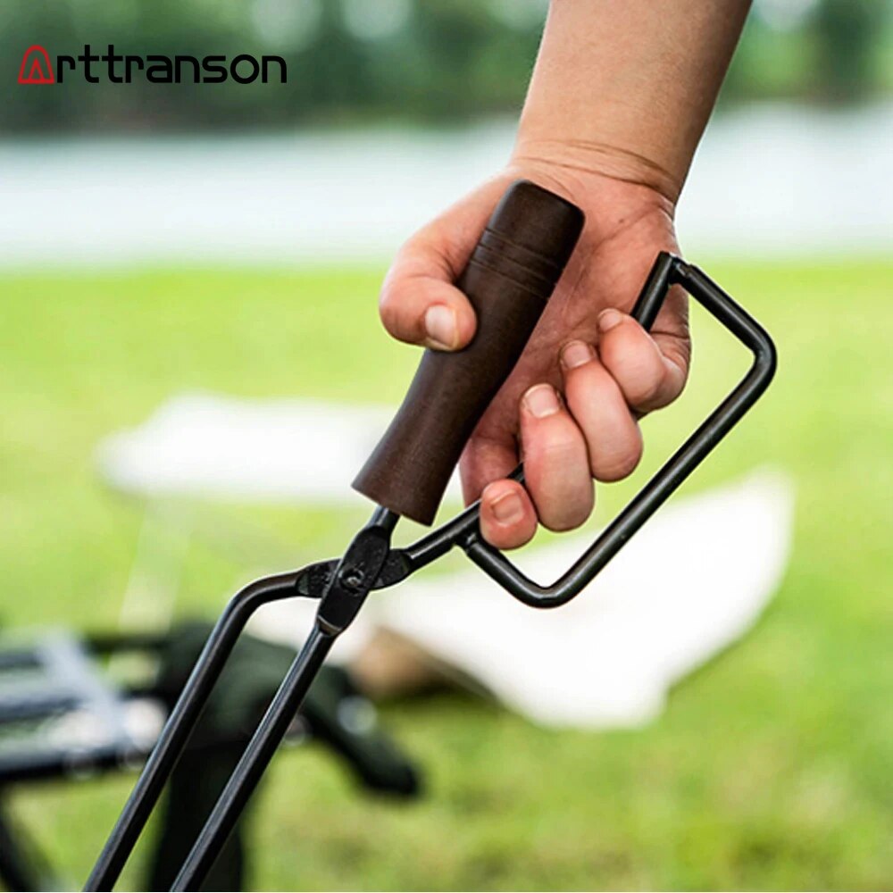 Clips de carbono para barbacoa, pinzas para quemar, pinzas para carbón, pinzas de carbono con pico de pato, mango de madera maciza no , Clips de carbono