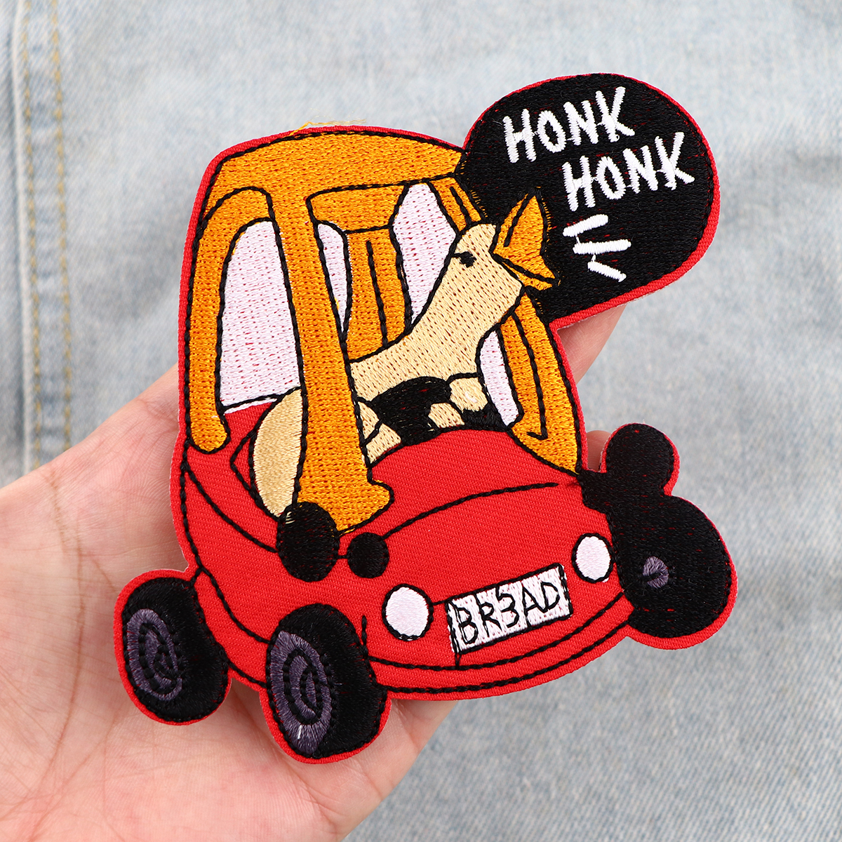Patch d'oie drôle patchs brodés de dessin animé pour vêtements bricolage fer sur patchs pour vêtements lettres Patch autocollants