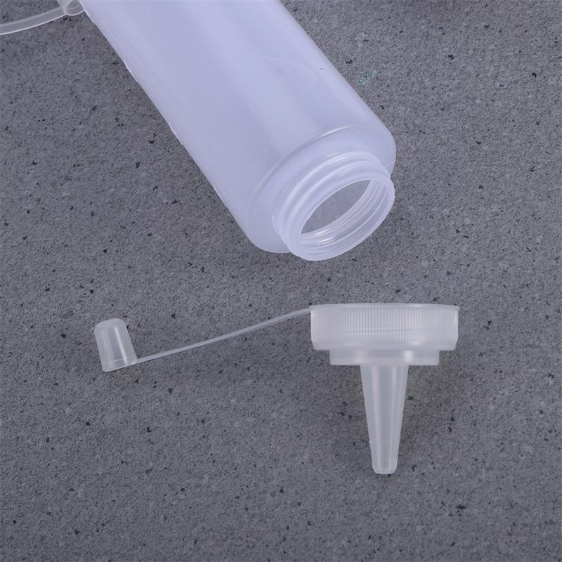 5 pièces 200 ml 8 oz En Plastique Squeeze Gicler Bouteilles de Condiments avec Torsion Sur Couvercles Top Distributeurs pour Le Ketchup Sauces Chaudes D'huile D'olive