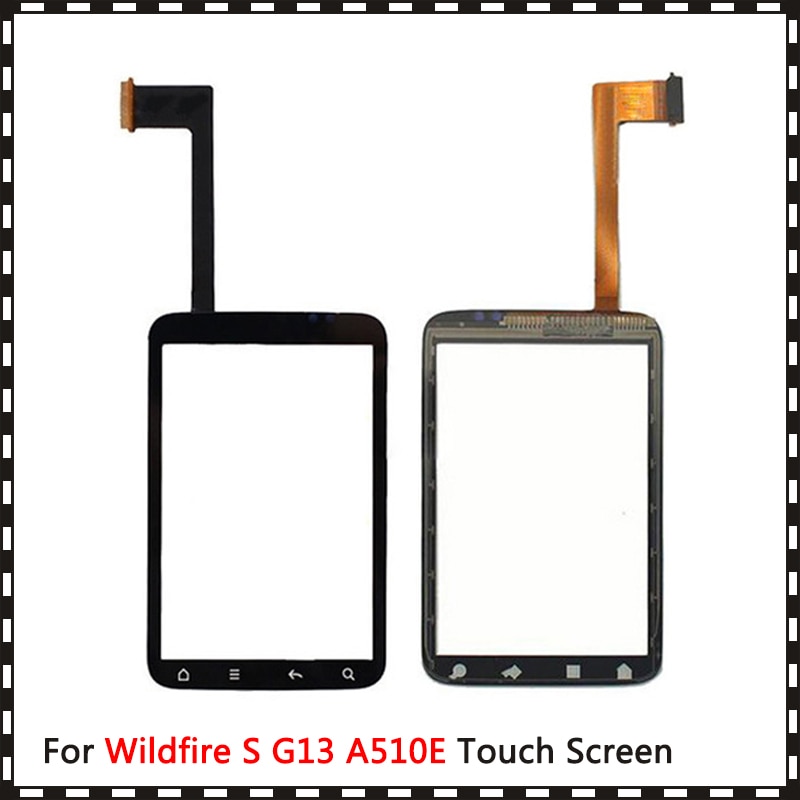 De de 3,5 "para HTC Wildfire S G13 A510E Digitalizador de pantalla táctil Sensor exterior Panel de lente de vidrio