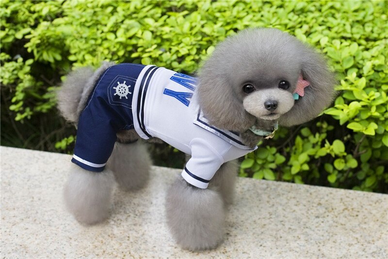 B71 pet dog clothes Navy style uniform dog skirt
