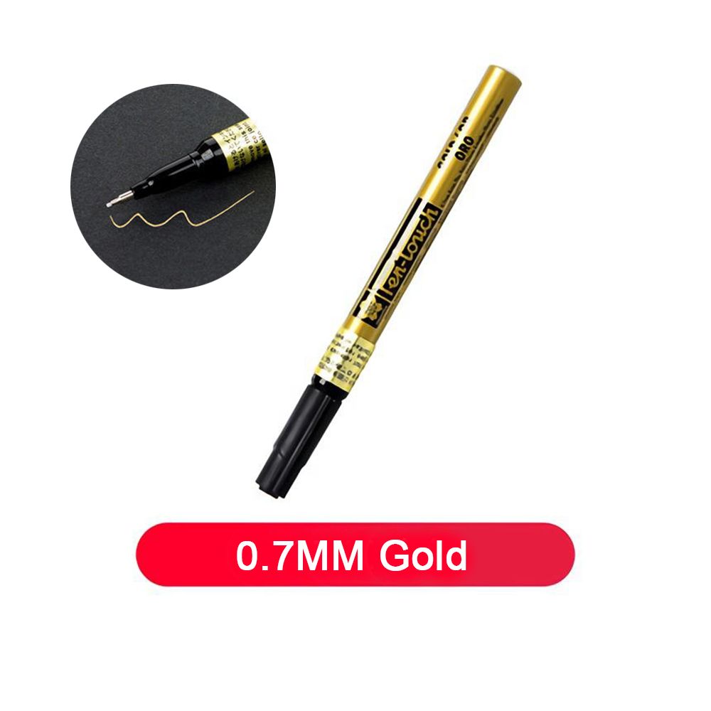 Rotulador líquido cromado a prueba de decoloración, herramienta de arte de pintura pintada a mano, Album DIY: gold-0.7mm