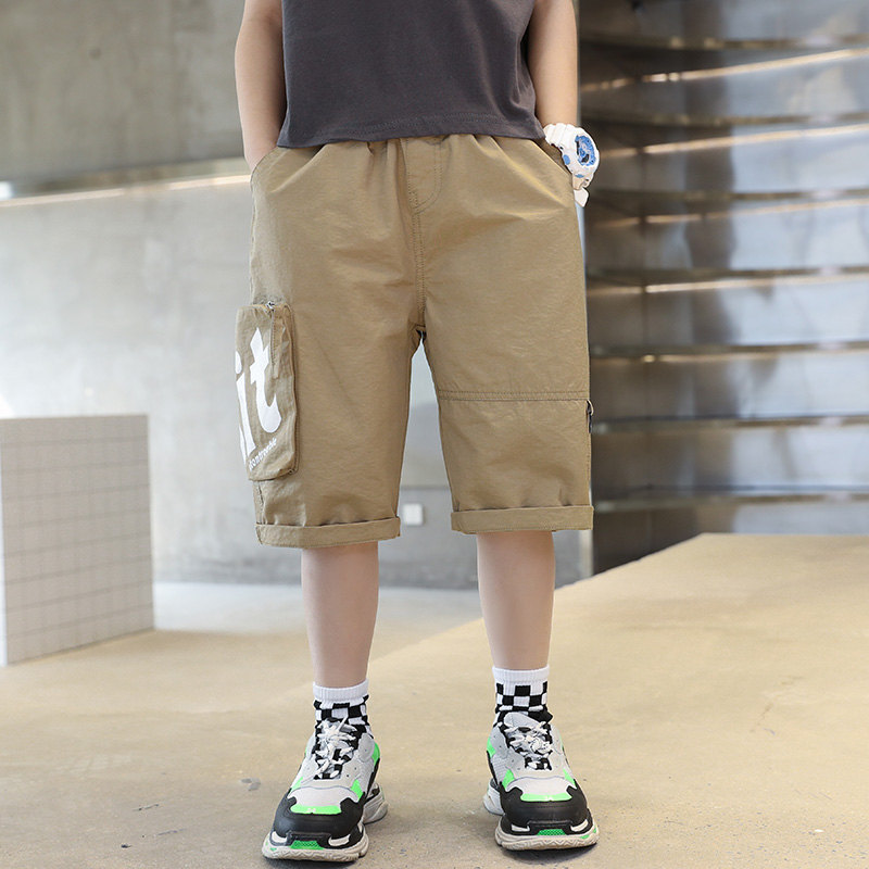 Pantalones cortos de verano para niños grandes, pantalón corto suelto coreano, informal, Delgado, ropa para adolescentes, 6, 8, 10, 12, 14 años