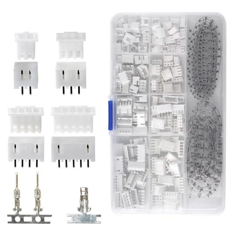 560PC 2.54Mm JST-XHP 2/3/4/5 Pin Housing with 2.54Mm JST XH Male/Female Pin Header Dupont Wire Connector Kit