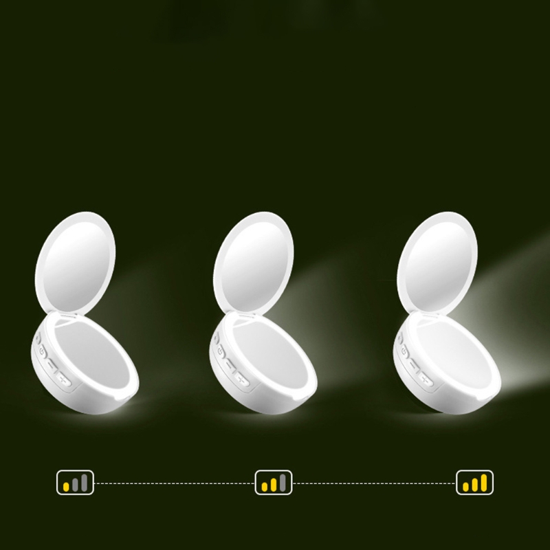 Espejo de maquillaje con altavoz inalámbrico, multifuncional, , Bluetooth, con luz LED de relleno, portátil, para viaje al aire libre, belleza, maquillaje, F1FF