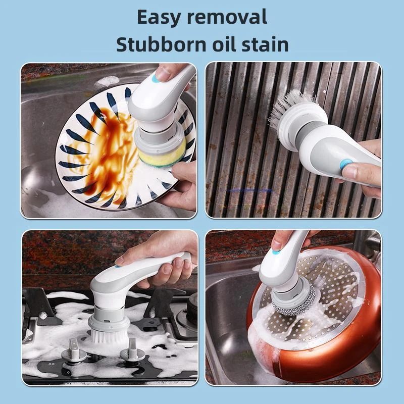 XIMEIJIE elektrische reinigingsborstel keukenreiniger huishoudelijke afwasborstel multifunctionele draadloze reinigingsborstel binnengereedschap