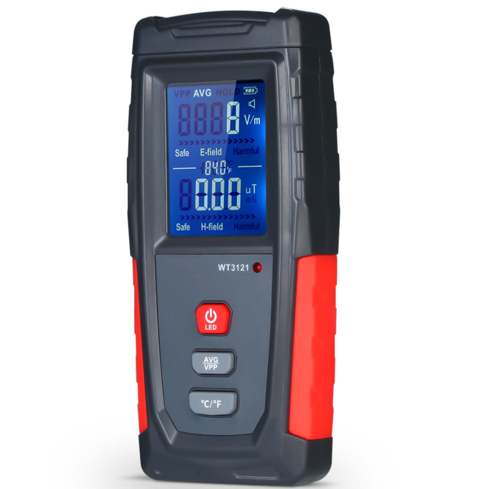 Portable Handheld Digital LCD Meter Electromagnetic Radiation Tester EMF Computer Phone Electric Field Magnetic Field Detector