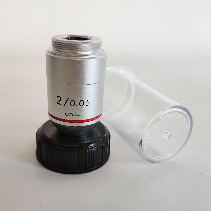1X 2X Low Magnification Infinity Objective 195 Achromatic Objective Lens with RMS Thread 20.2 mm for Biological Microscope: 2X-Infinity