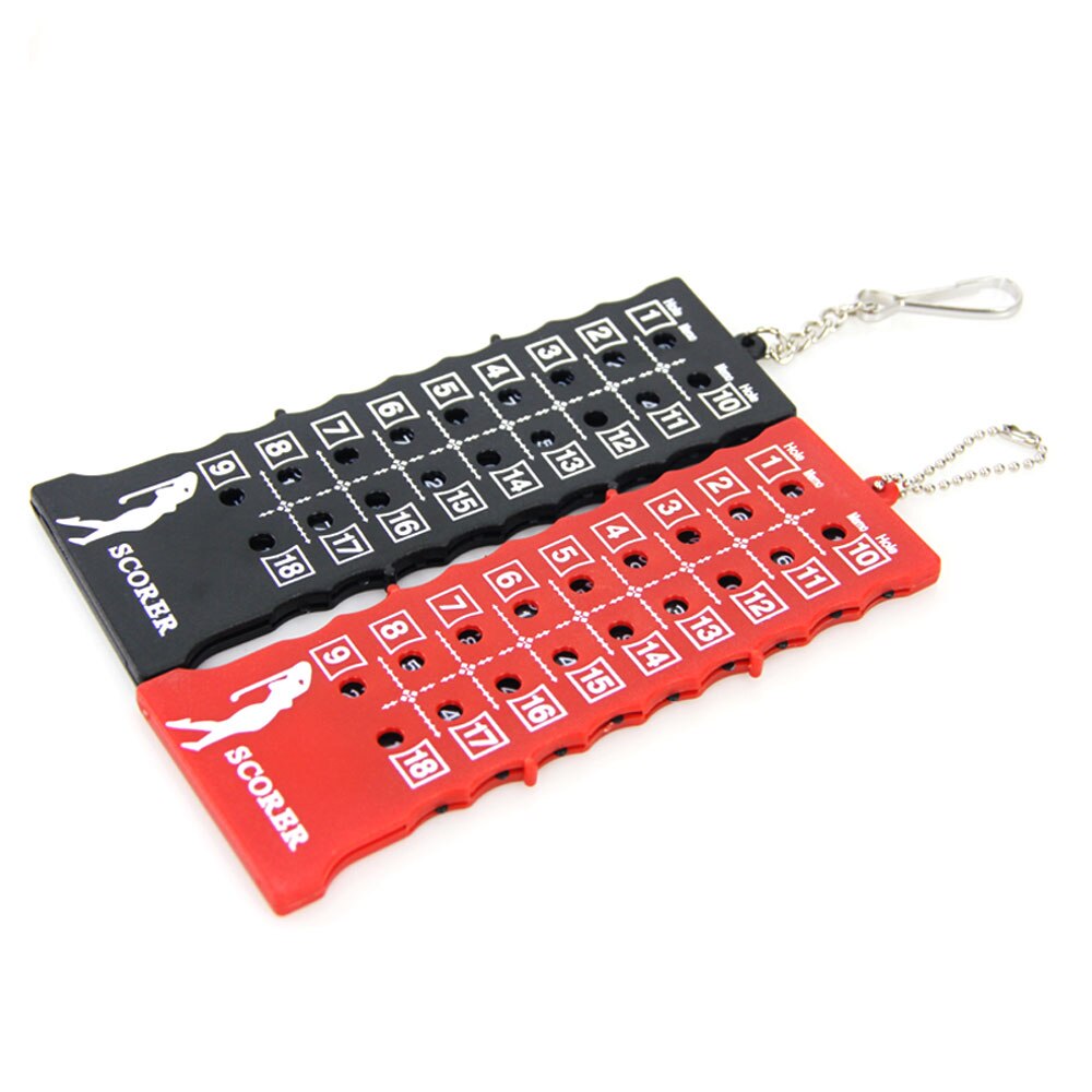 1Pcs 18 Hole Golf Stroke Putt Score Card Counter Golf Score Indicator Met Sleutelhanger Golf Score Teller Golf training Aids
