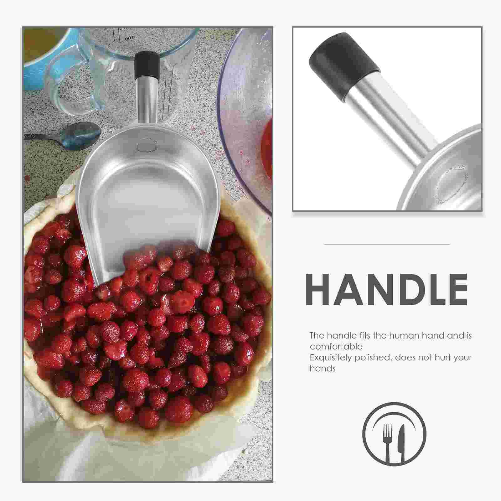 Stainless Steel Shovel Hand-held Shovel Home Shovel Thickened Dustpan for Kitchen Bedroom Restaurant