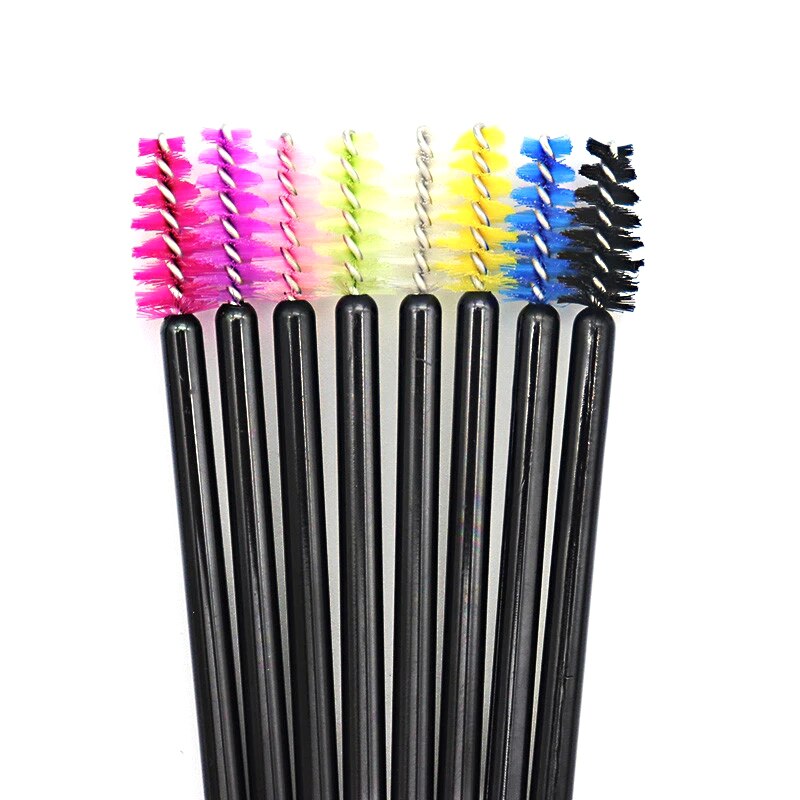 100/50 Mini Wimperborstels Mascara Wands Cosmetica Applicator Microbrush Wenkbrauw Borstel Make-Up Tool Lift Lash Extension Supplies