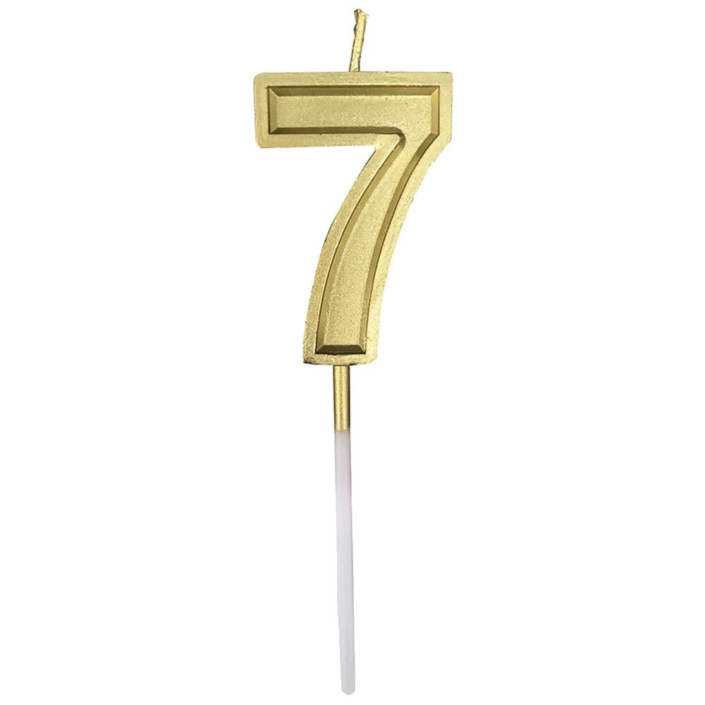 Candle Birthday Wax Candles Gold Numeral Decorative Cake Decor Adults Kids Party bougie anniversaire kaarsen candele 2: 7