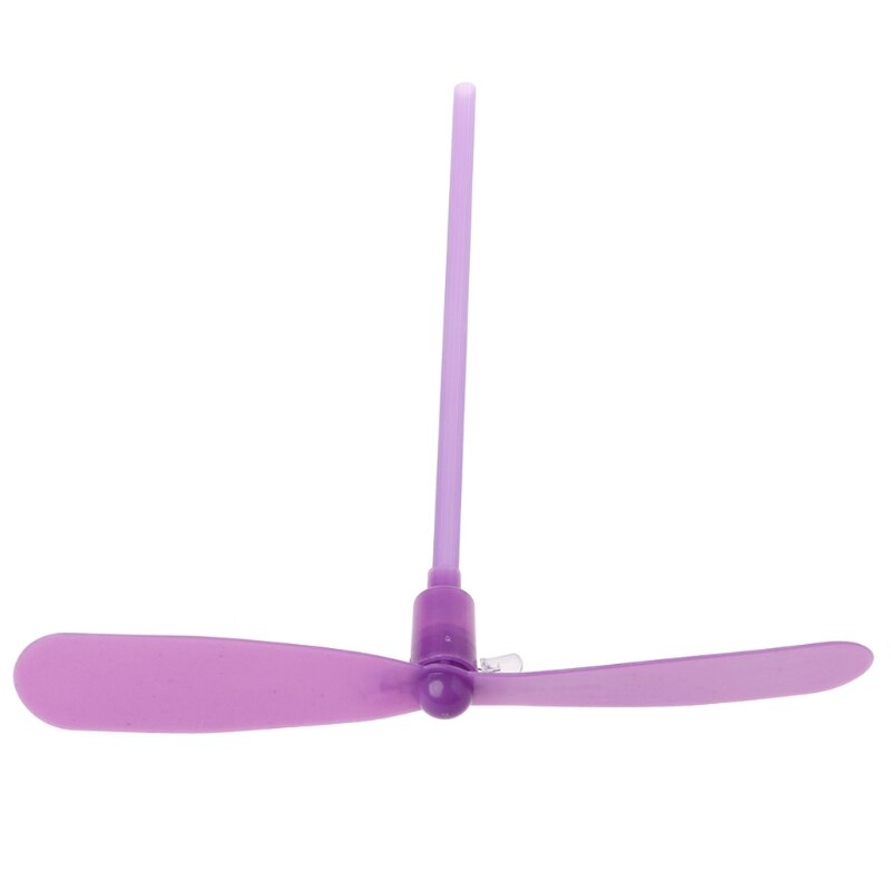 LED-Blitz Kunststoff Bambus Libelle Propeller freundlicher Ich bin Freien Hand Drücken Spielzeug B2QD