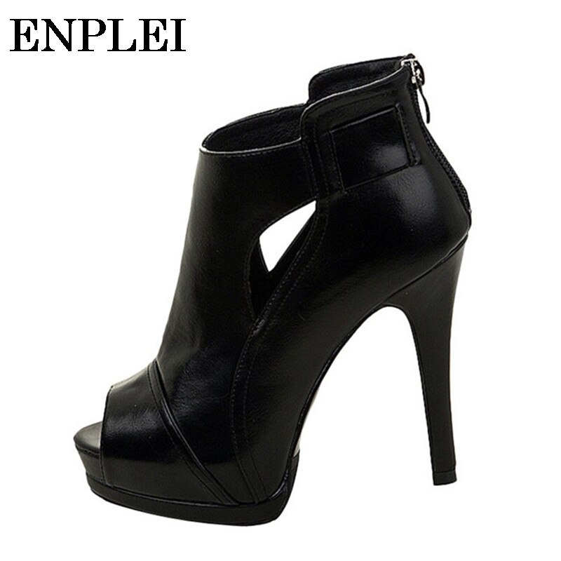 Enplei Women Pumps Breathable Hollow Out Square Heel Boots Wedding Shoes Spring Fall Office Sandals Platform Heels Party 34-42: 5.5