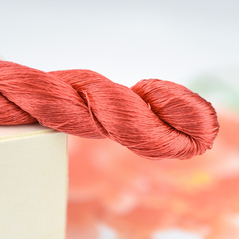 Hilo de bordar de seda/100% hilo de seda/bordado a mano, punto de cruz, serie roja de peonía/8 colores puros: 5