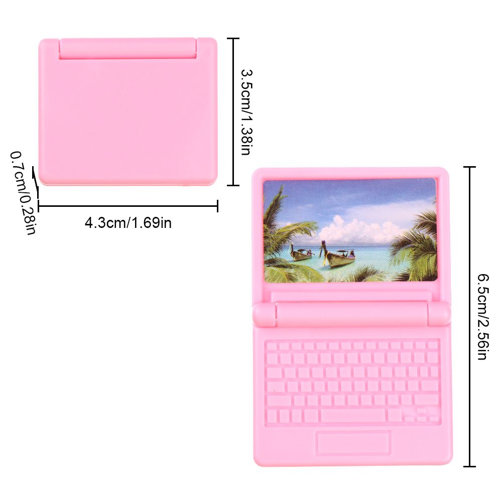 Mini poupée pliable pour ordinateur portable, 1 pièce, jouet de bureau, Imitation ordinateur, accessoires de
