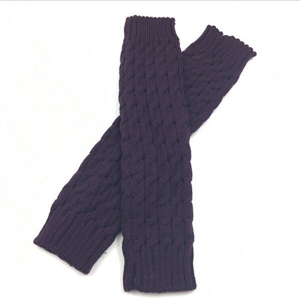 Herbst Und Winter Frauen Stulpen Kapron Hanf Blumen Kniepolster Bein Wärmer Weibliche Mädchen Haufen Haufen Socken Sport Sicherheit: Violett