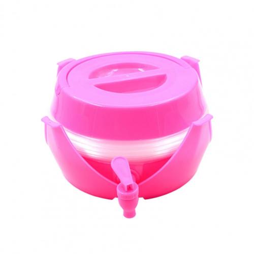 5.5L/7.5L Retractable Folding Bucket Ultralight Camping Water Storage Dispenser Outdoor camping water dispenser bucket Picnic: S Pink
