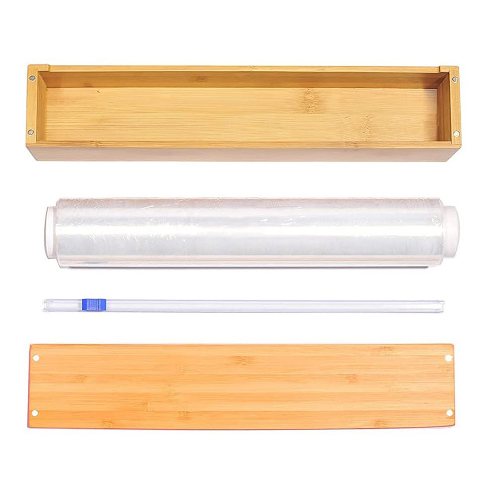 New Creative Plastic Wrap Cutter Household Kitchen Utensils Plastic Wrap Cutter Foil Divider Two-way Sliding Cutter Tin Foil