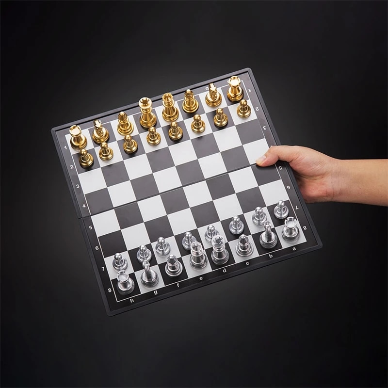 Magnetic Chess Board Medieval Gold And Silver Chess Board Set Leisure Entertainment Children For Games Chess
