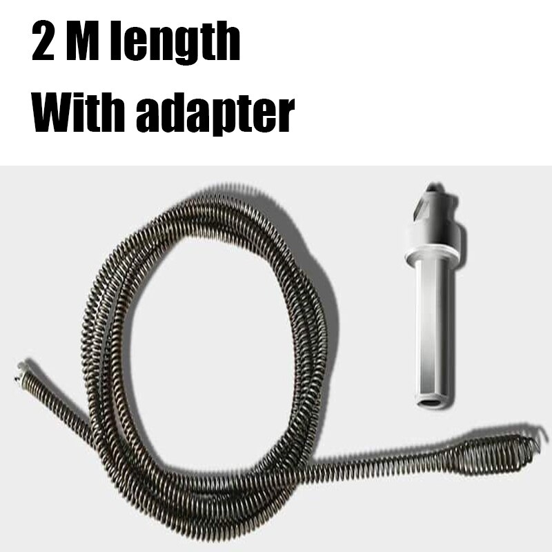 Spring Pipe Pipe Dredging Tools Drain Cleaner Sewer Sinks Basin Pipeline Clogged Remover Bathroom Kitchen Toilet Hair Catcher: 2M set