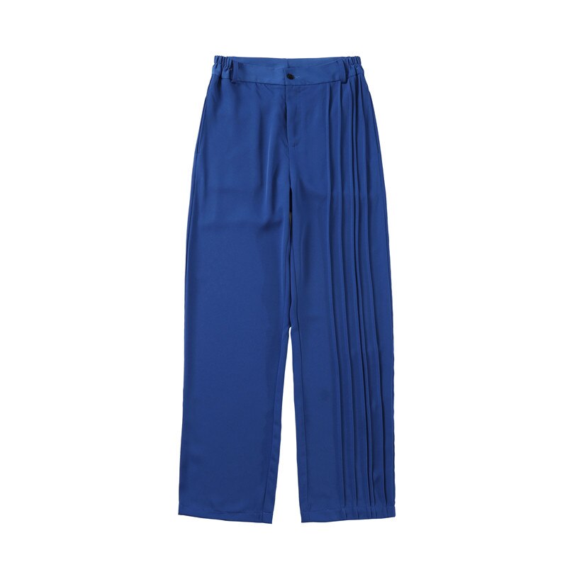 Costume droit décontracté pour hommes, pantalon tendance, plissé, Streetwear japonais coréen, Vintage, Chic