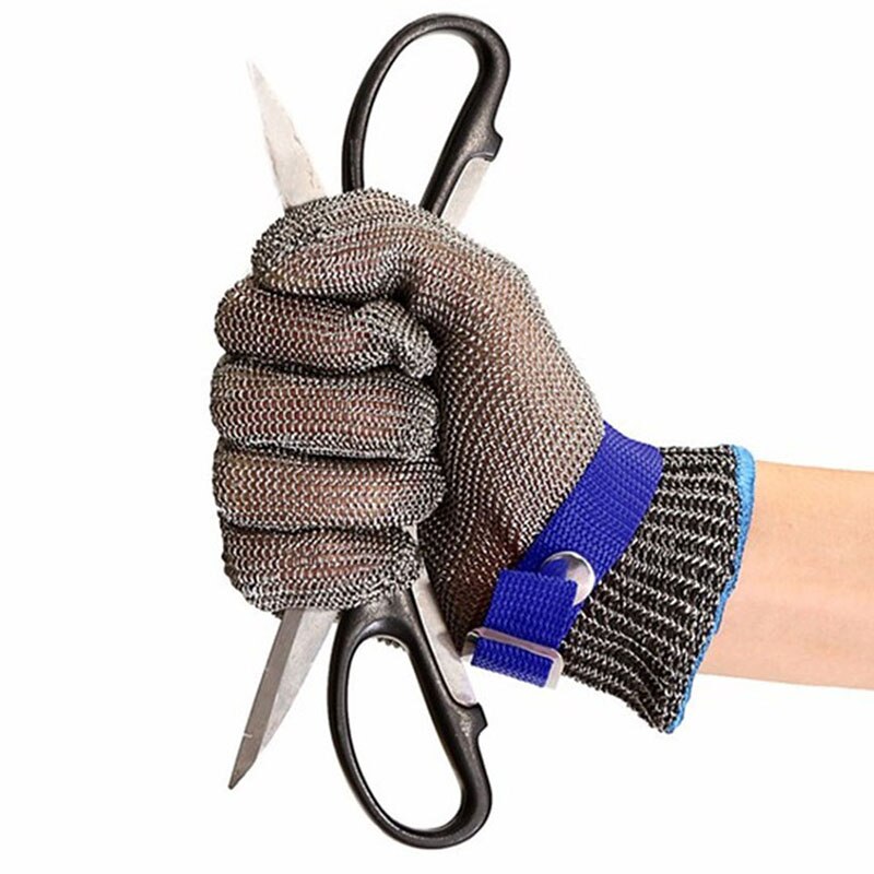 Mannen Anti-Cut Handschoen Veiligheid Cut Proof Steekwerende Stainless Steel Metal Mesh Slager Handschoen