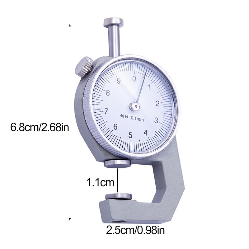 LMDZ 0-10mm Zifferblatt Dicke Messgerät Metall Breite Messung Dicke Meter Zifferblatt Tester robust analysieren Messung Werkzeug