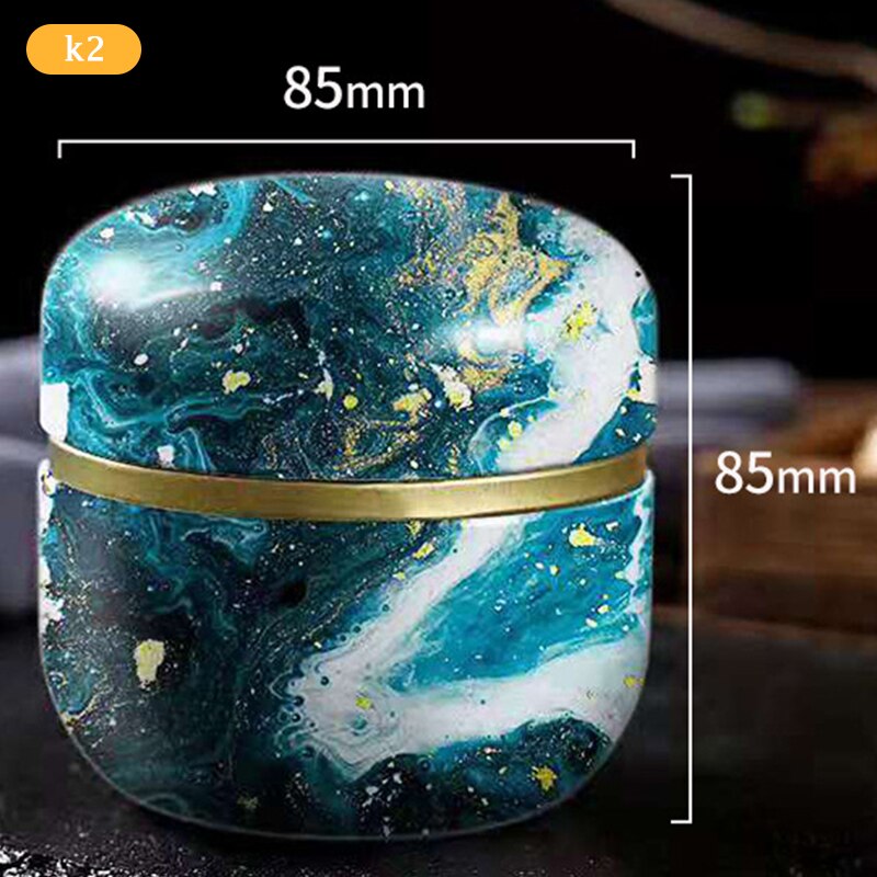 Tea Cans Retro Floral Tin Cans Tea Storage Box Wedding Candy Box Box Sealed Food Packaging Jars Candle Jars: -N2