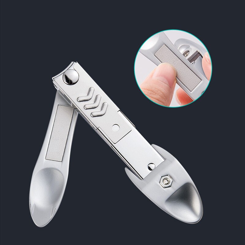 Big Stainless Steel Nail Clipper Cutter Manicure Trimmer Toe Nail Clipper with Clip Catcher FH01