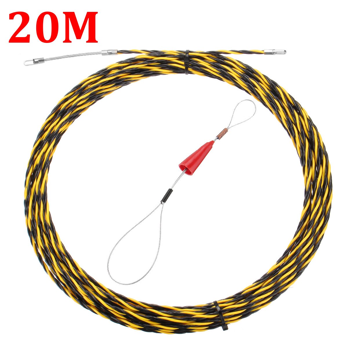 5Mm Duurzaam Gids Threading Apparaat Glasvezel Elektrische Draad Kabel Push Trekkers Duct Slang Rodder Vis Tape Draad 5M om 30M Lengte: 20M