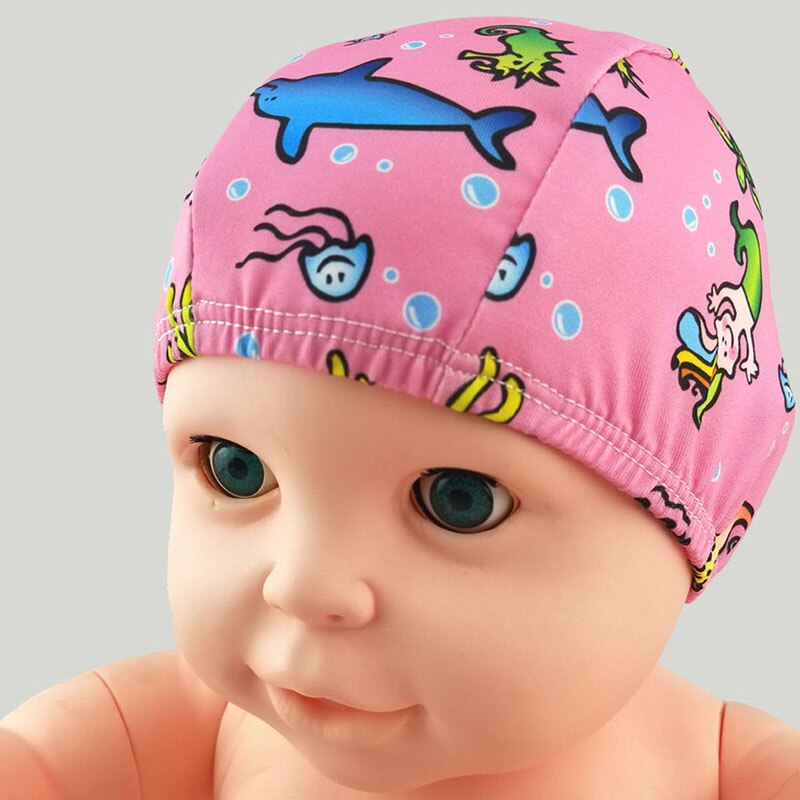 Baby nyfødte søde svømning hætter 0-6y spædbarn tegneserie trykte svømmehatte badning vandtætte hætter til børn drenge piger pool: Stil 08
