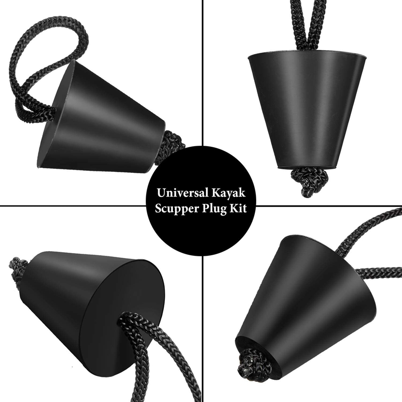 Universal Kayak Scupper Plug Kit Silicone Scupper Plugs Drain Holes Stopper Bung Fit for Kayaks Canoes 12Pcs