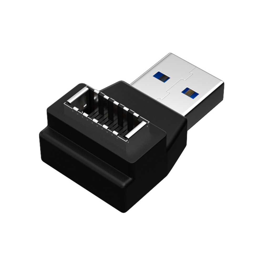 Placa base de cabecera de Panel frontal USB 3,1 tipo E A tipo C, adaptador USB de 90 grados A conector hembra USB 3,0 A para escritorio: BLANCO