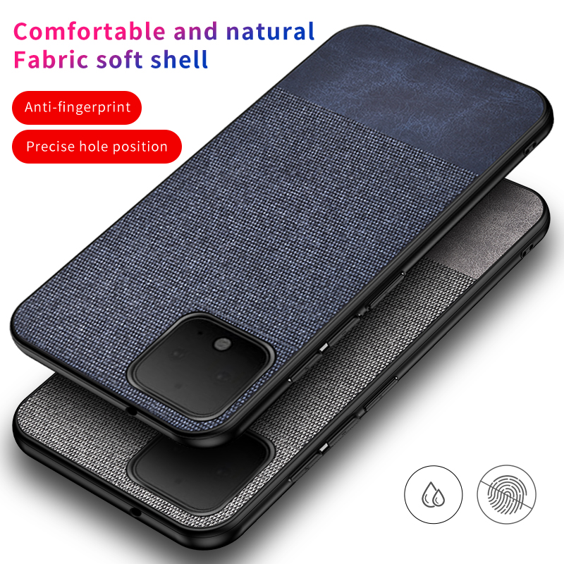 IKrsses para Google Pixel 4 funda de tela Simple de PU funda trasera dura de borde suave para Google Pixel 4 XL duro volver cubierta de la cáscara