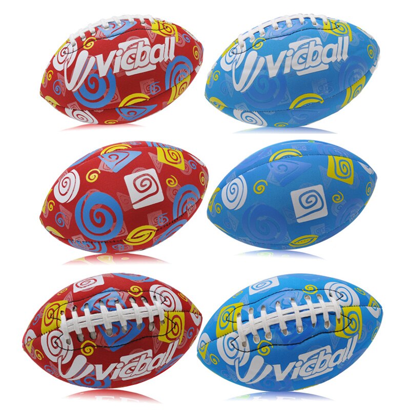 Inflatable Football Rubber Ball Rugby Kids Outdoor Sports Training