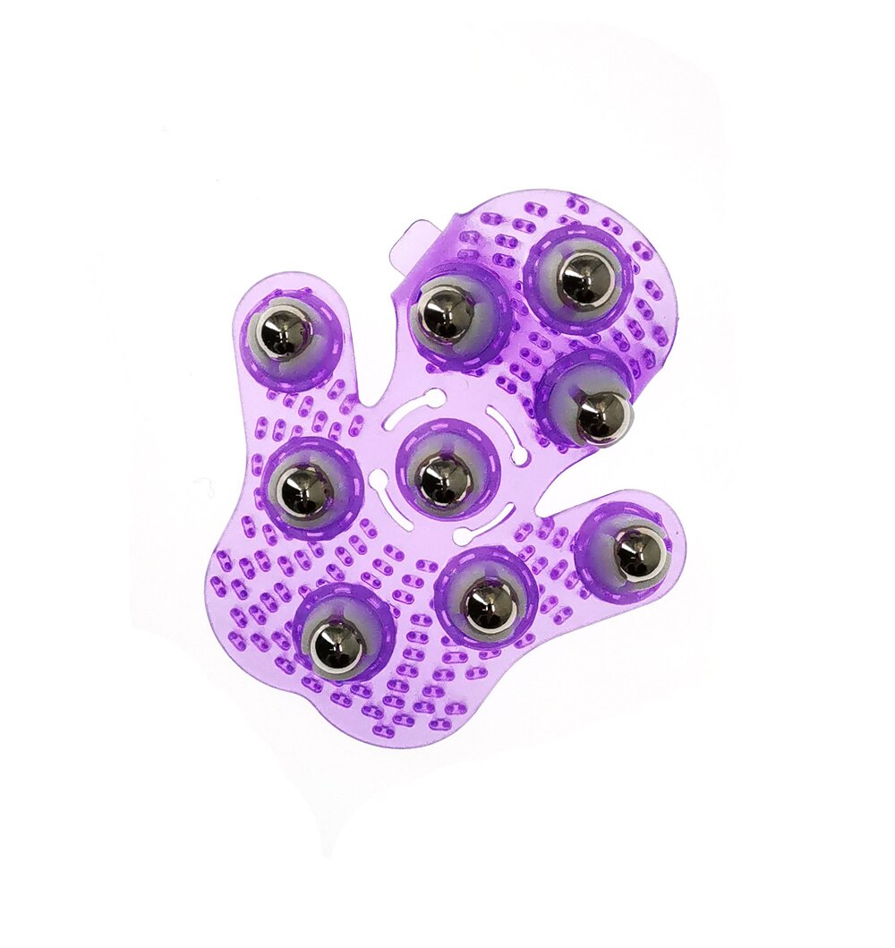 Roller Ball Body Massage Handschoen Spierpijn Relief Relax Anti-Cellulite Massager Voor Hand Nek Schouder Billen Gezondheid zorg: Purple