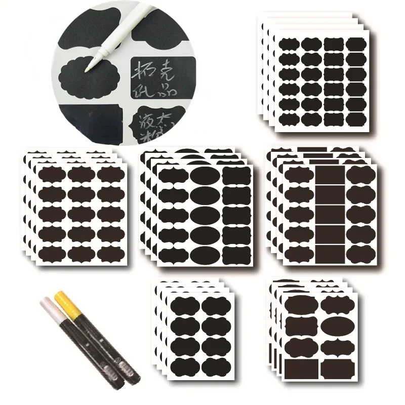 1 STKS Schoolbord Stickers Waterdicht Krijtbord Keuken Spice Label Sticker Thuis Potten Flessen Tags Schoolbord Etiketten Witte Marker