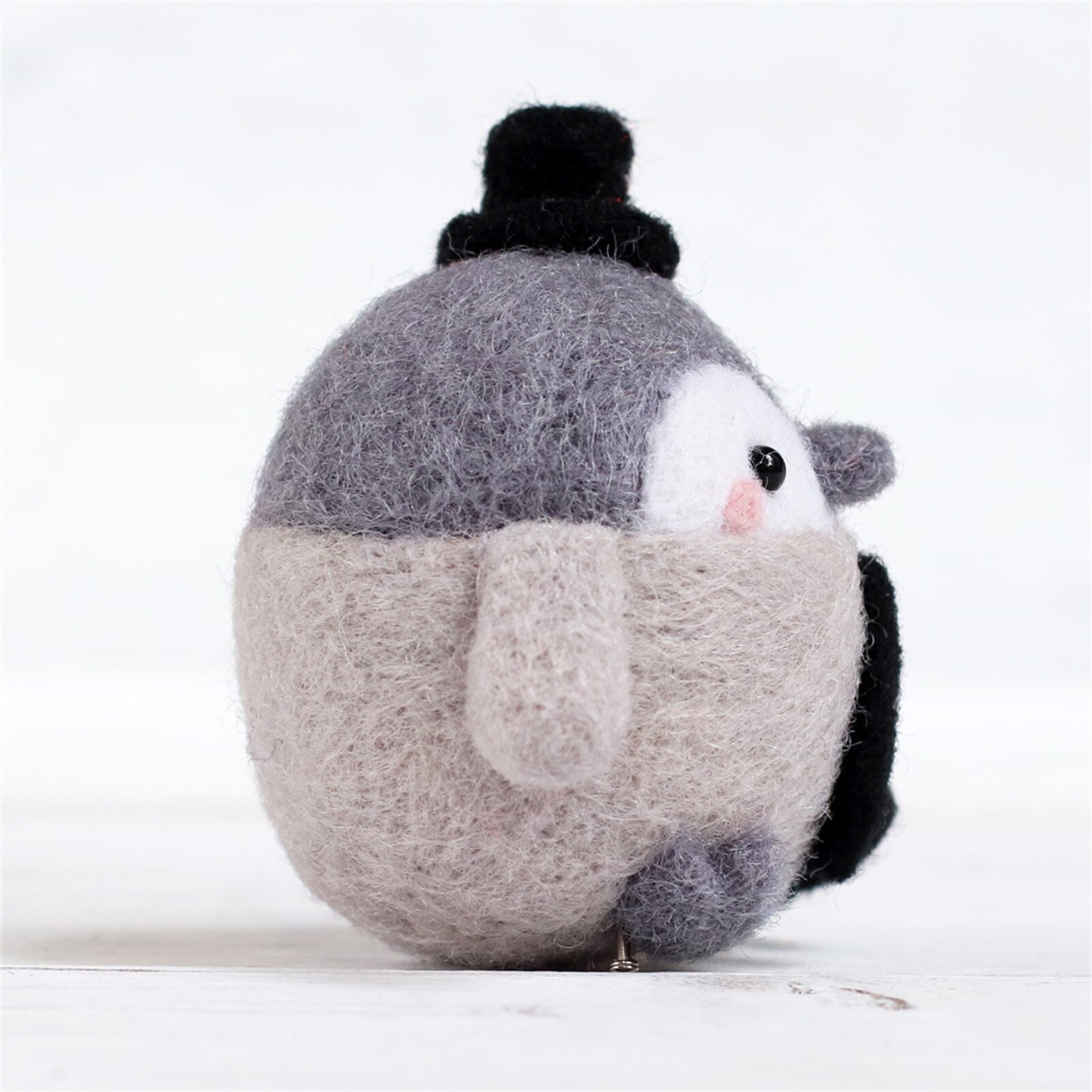 Cute Penguin Pattern Handmade DIY Poke Wool Felts Material Production Package