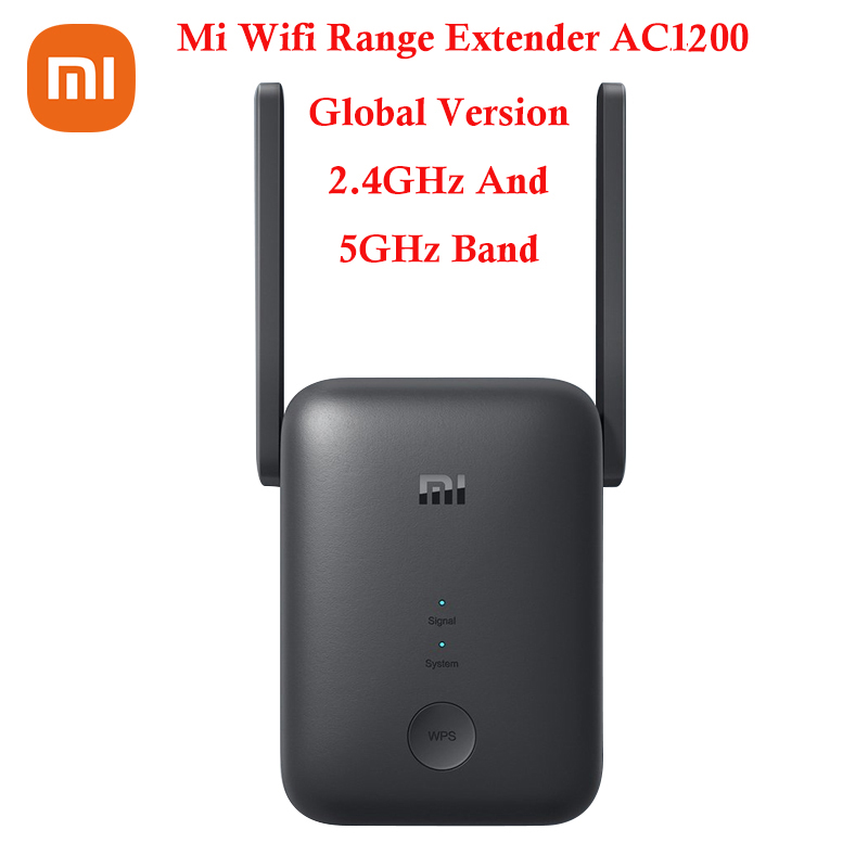 Global Version Xiaomi WiFi Range Extender AC1200 High-speed Wifi Create your own hotspot Repeater Network Mi Wifi Ethernet Port: New Global Version