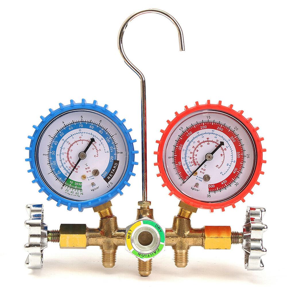 Repair Tools Lightweight Maintenance Portable Refrigeration Household 2 Way Car Test Manifold Gauges Set Air Conditioning