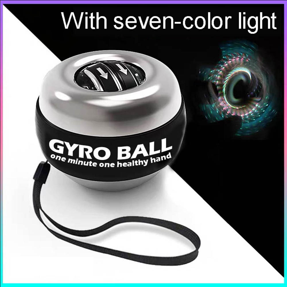 LED gyroscopique Powerball Autostart gamme Gyro puissance poignet balle avec compteur bras main Force musculaire formateur équipement de Fitness: With 7-color light