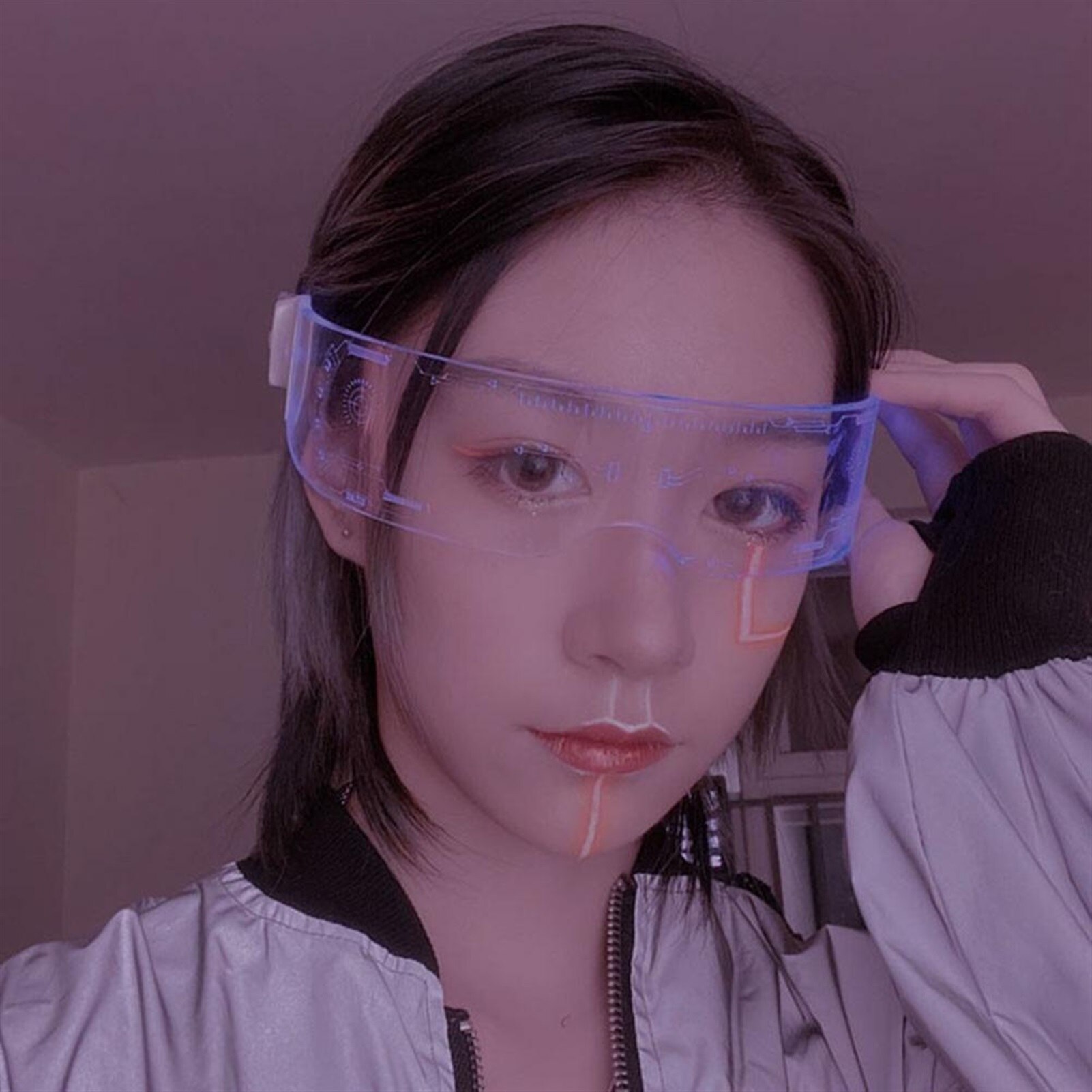 LED Party LED Brille leuchtend Brille EL blinkt Neon- Bar hell hoch Brille Rave Kostüm Party Dekor DJ Sonnenbrille Party Dekor